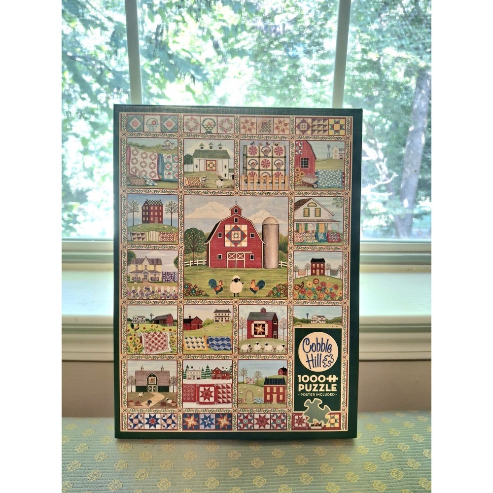 Quilt Country 1000 Piece Jigsaw Puzzle Cobble Hill Super Cute Cute!!
